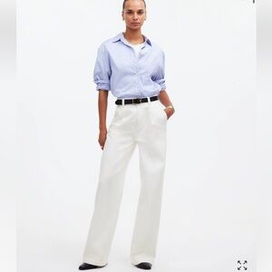 NWT! Madewell The Harlow Wide-Leg Jean Airy Denim Edition 28 Tile White Baggy